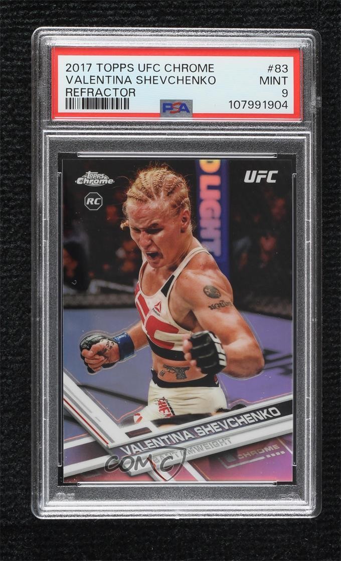 2017 Topps Chrome UFC Refractor Valentina Shevchenko #83 PSA 9 MINT he5