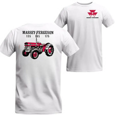 2Side Massey Ferguson 135 165 175 Shirt, Classic Red Tractor Graphic Tee, Unisex