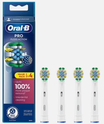 4x Testine Originali Oral-B Floss Action – Ricambio Spazzolino Elettrico 4 pz