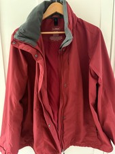 LL Bean Womens Burnt Red Nylon Windbreaker Jacket Size 3X - Free Shipping 