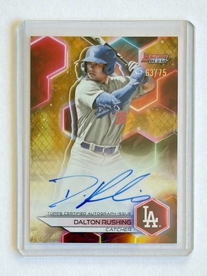 2023 Bowman's Best - Best of 2023 Autographs Dalton Rushing #B23-DR Gold Lava...