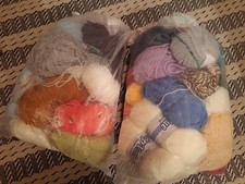 Mixed Wool Bundle Oddments & Complete New Balls & Few Knitting Accessories Lot