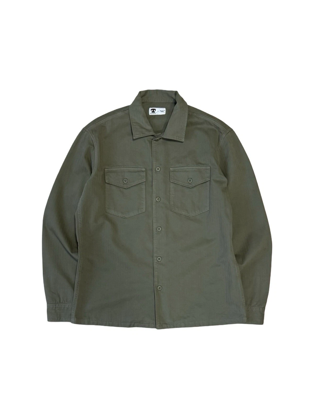 Tellason Military Jacket Men's 100% Cotton Field Utility Pockets Coverall Size S image 7