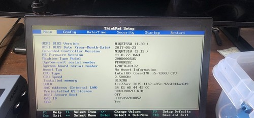 Portátil Lenovo ThinkPad T470 14" | i5-7200U@2,5 GHz 8 GB RAM 240 GB SSD W11P - Imagen 2 de 4