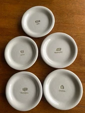 Williams Sonoma Appetizer Cheese Plates Set Of 5 Embossed 6" Cream