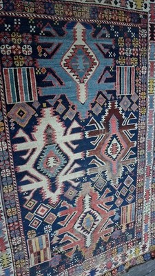 Antique Karabagh Chelaberd Eagle Rug 105x160cm 3'5''x5'3'' Caucasian Tribal 