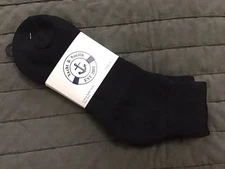 New THREE (3) PAIRS of YACHT & SMITH Cotton Ankle Socks, BLACK, Size 9-11