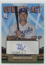 2023 Topps Big League Opening Act Blue Foil Brewer Hicklen #OAA-HIC Auto 1f0y