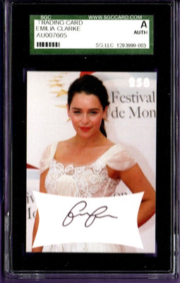 EMILIA CLARKE TWO FIFTY EIGHT WEST AUTHENTIC AUTO # 28/50