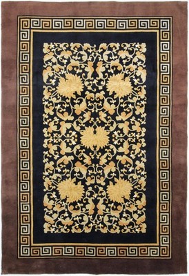 Royal China Art Decko Design Handgeknüpfter Teppich Orientteppich 300 x 200 cm