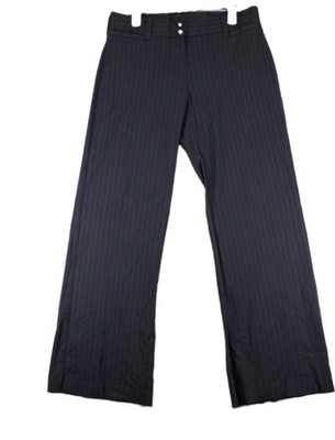 Express Design Studio Pants Womens Size 12 Editor Pink Pinstripes Flare Leg Y2K