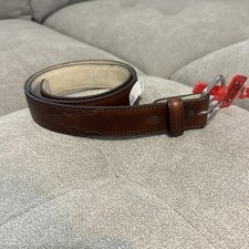 Justin WESTERN CLASSIC USA Leather Belt Size 32 Made in USA 53717 NWT