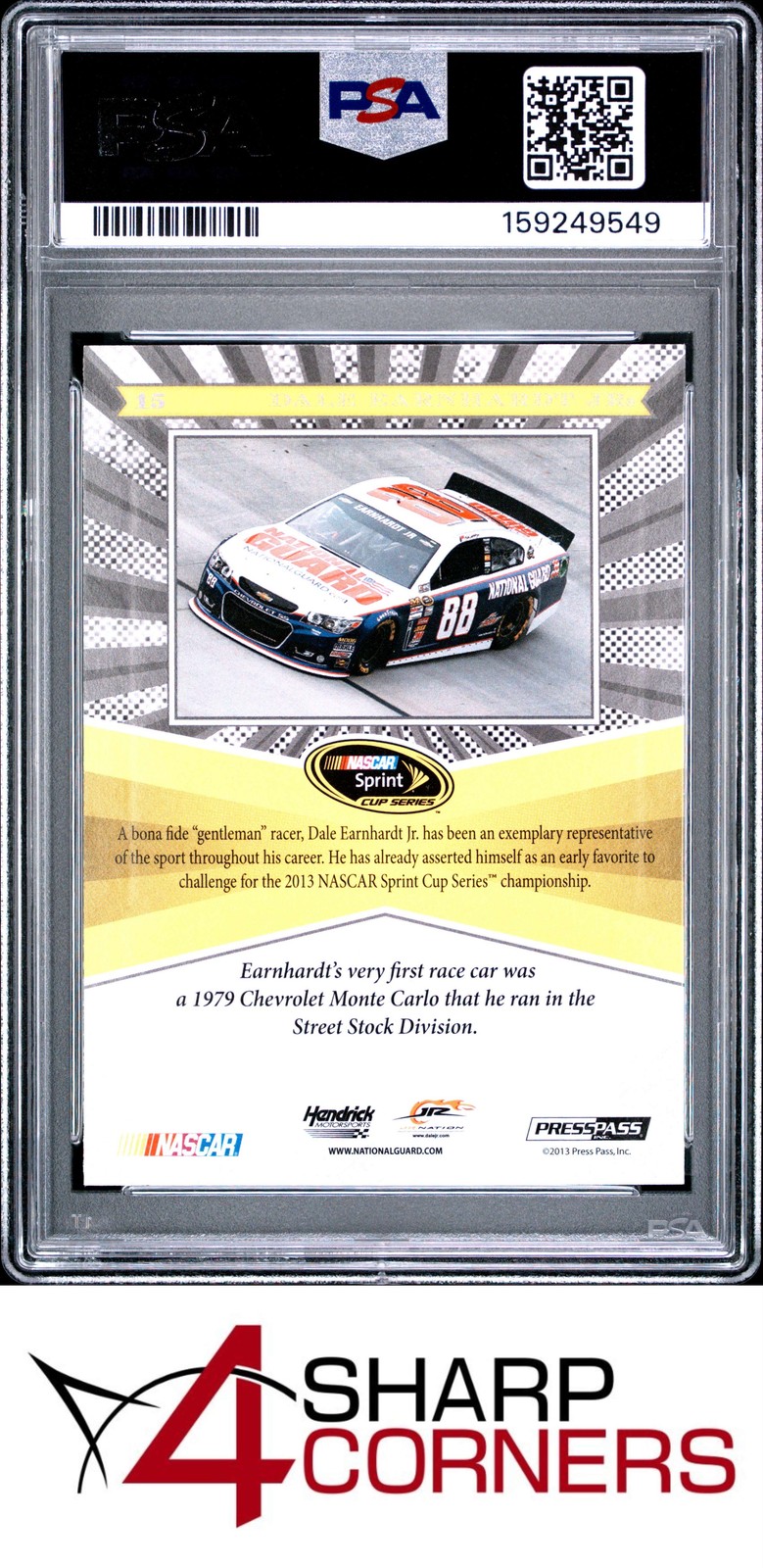 2013 PRESS PASS FANFARE #15 DALE EARNHARDT JR POP 4 PSA 10 view 2