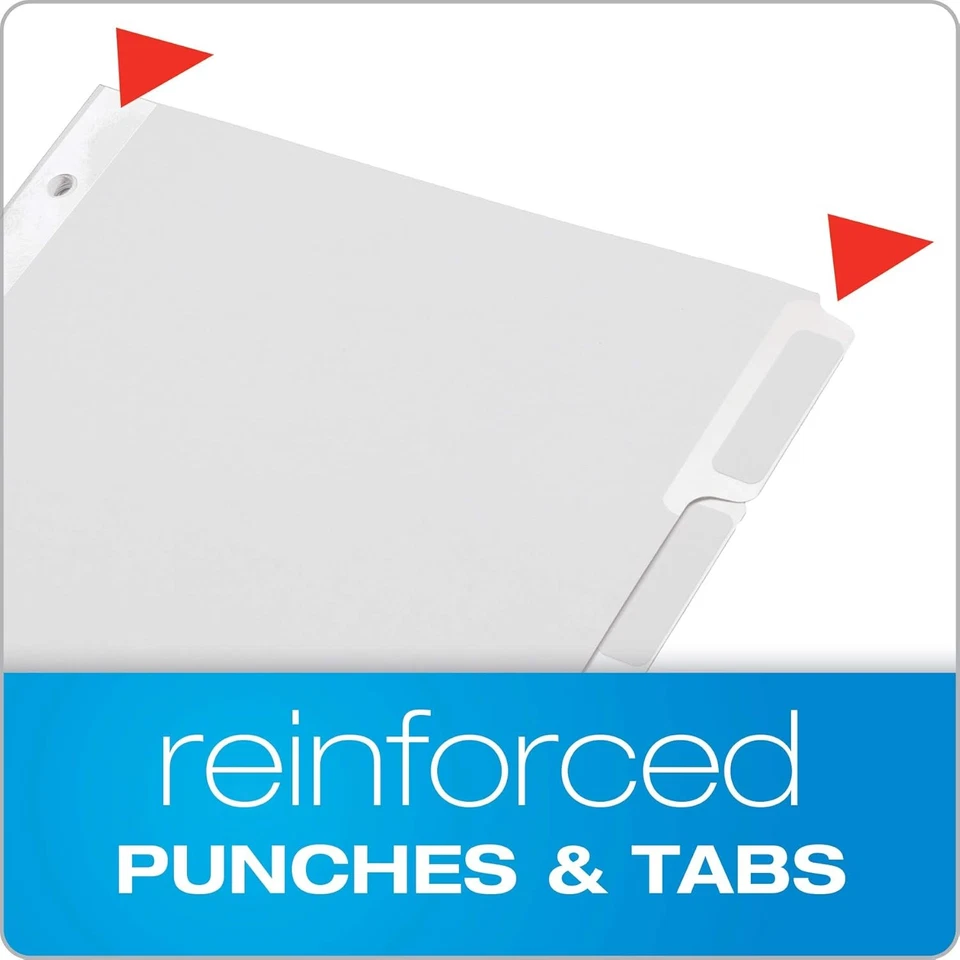 Oxford OXF11313 Divisores de pestañas de etiquetas personalizados con 5 juegos autoadhesivos, blanco  Foto 4 de 4