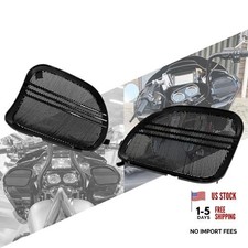 Motorcycle Fairing Speaker Grills Cover Fit for Harley Road Glide CVO Black