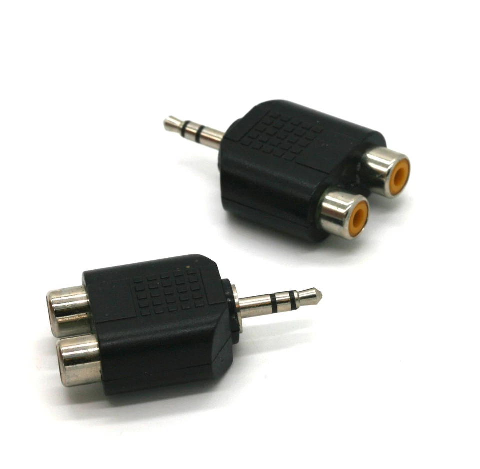 3.5mm Stereo Male to Dual RCA Female Adapter - Image 2 of 3