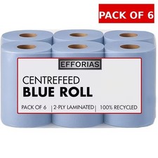 Blue Centrefeed Tissue Rolls 2-Ply Multipack Pack, Embossed Industrial workshop
