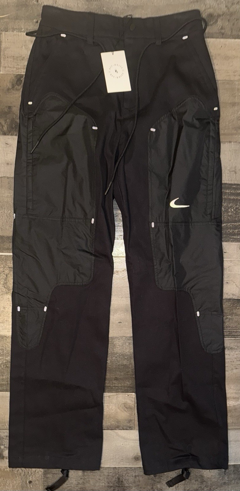 OFF WHITE X NIKE [CU2500 010] Pantalone Uomo Nike x Off White Nuovo con etichette Taglia XS