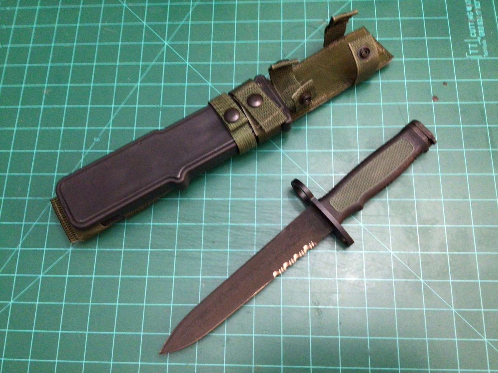 Ultra Rare Camillus Cutlery CAM1A1 Terzuola Design Bayonet Knife w/Sheath