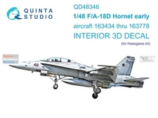 QTSQD48346 1:48 Quinta Studio Interior 3D Decal - F-18D Hornet BuNo