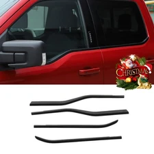 4PCS Black Window Bottom Sill Trim Strips Decor For Ford F150 2021+ Accessories