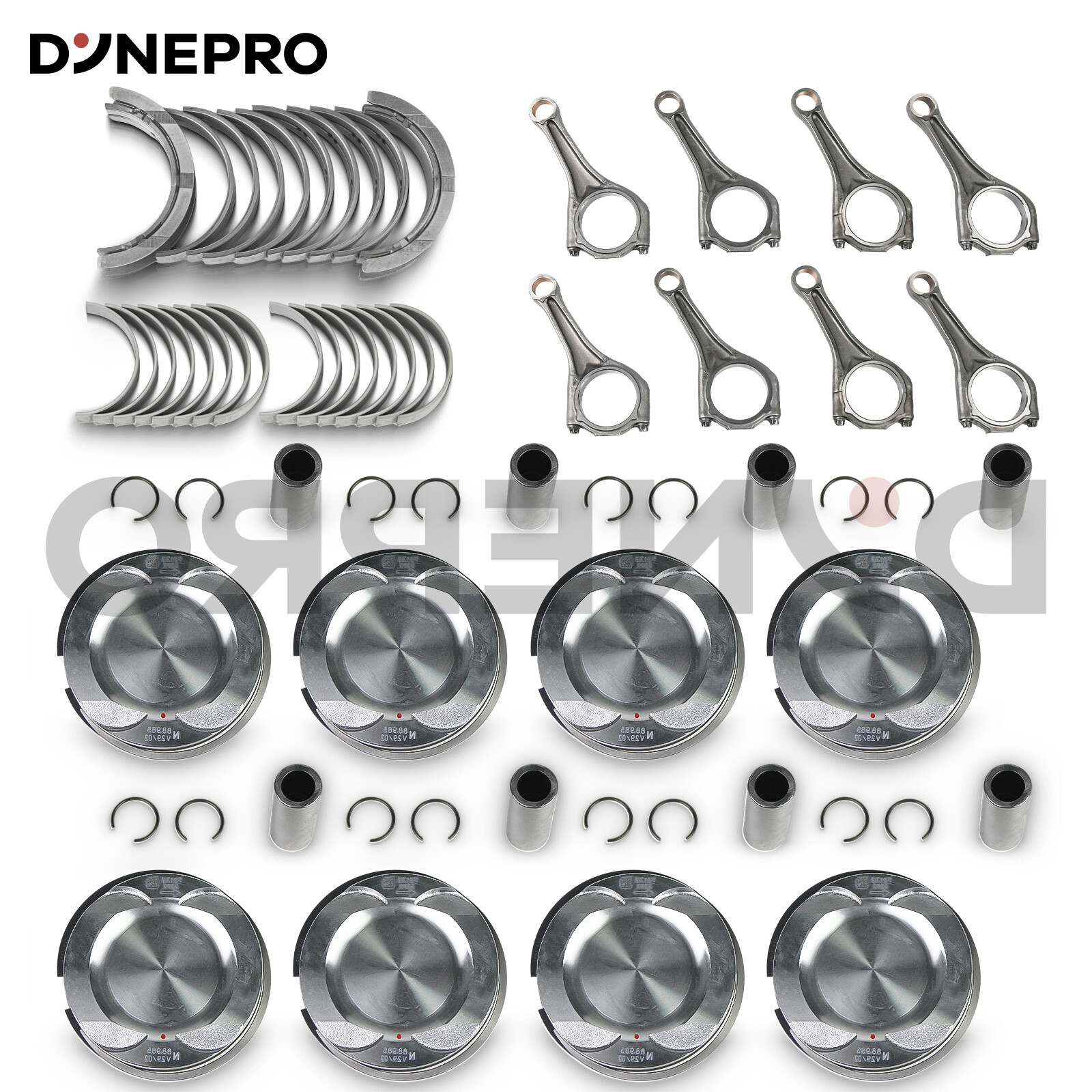 BMW N63 4.4L V8 Connecting Rods Pistons Bearing Kit for X5 X6 550i 650i 750i 750Li