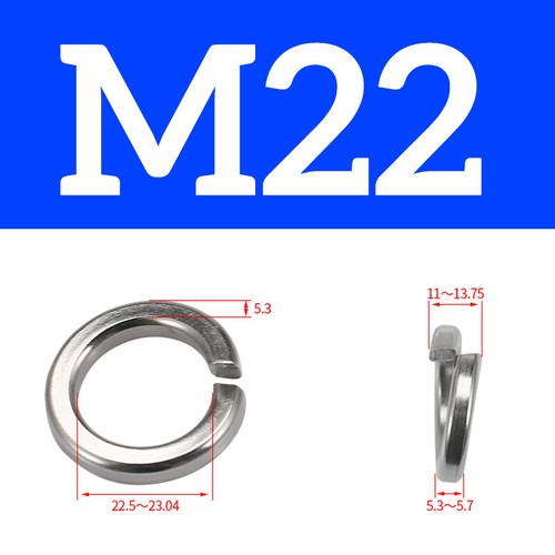 Anillos de resorte de acero inoxidable discos de resorte DIN 127 forma B A2 V2A VA inoxidable M1,6 - M30 - Imagen 18 de 21