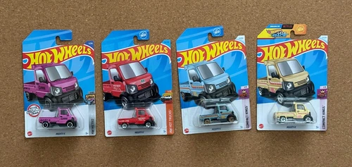 Lot of 4 - Hot Wheels MIGHTY K Kei Truck Bundle - Fast Shipping