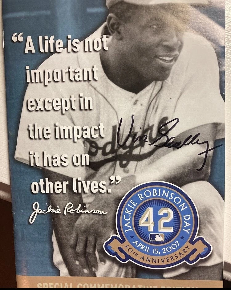 Vin Scully signed program - Image 4 of 4