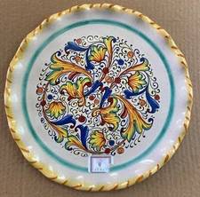 * NEW * MOMA Ceramiche Artigianali Scalloped Edge Plate / Platter ~ Italy Made ~