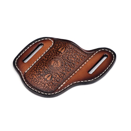 TOURBON Leather Pocket Knife Sheath Camping Folding Knife Belt Holster Tool Case - Picture 23 of 24
