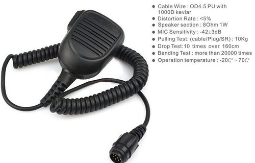 Microphone haut-parleur pour Motorola M8268 XPR4300 XPR4500 DM3600 XTL5000 XPR4550 - Photo 7/12