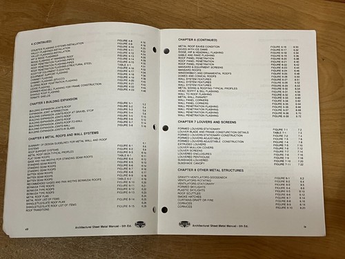 Architectural Sheet Metal Manual SMACNA Fifth Edition 1993 3 Hole Punch - Picture 8 of 11