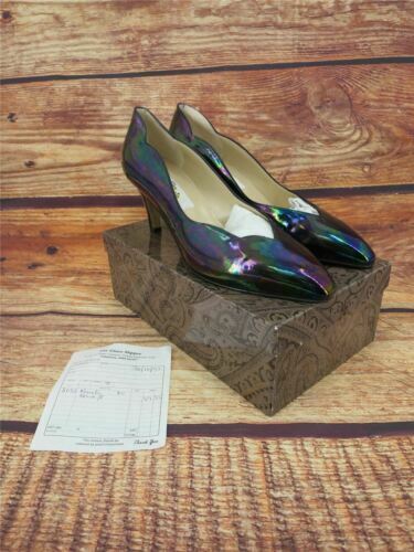Chaussures De Cour Renata Dorées Taille 39.5 - Imprimé Animal - Cuir - Neuf Dans Boîte