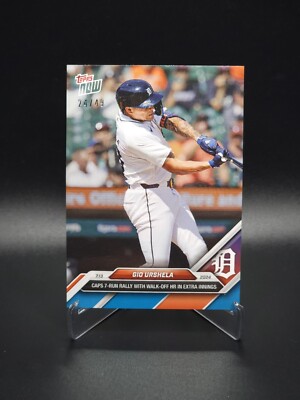 WALK-OFF vs DODGERS! Gio Urshela 2024 Topps Now July 13th Tigers 414 Blue #24/49