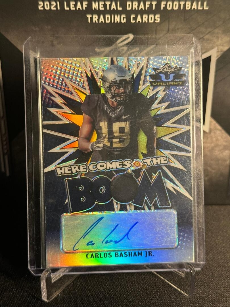 2021 Leaf Metal Draft Football Card HCB-CBJ Carlos Basham Jr. 12/35 Boom