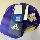 Adidas Washington Huskies Snapback Hat Mens NCAA Purple Tan Adjustable NWT — photo 2