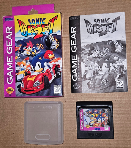 Jeu Sonic Drift Racing Sega Game Gear - Boîte + Notice - Bon état