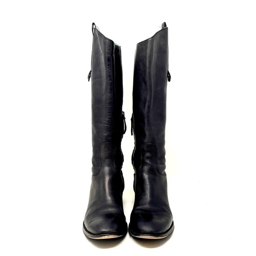Sam Edelman Phallon Tall Riding Boots Black Leather Women’s Size 6.5 M Mid-calf - Picture 2 of 8