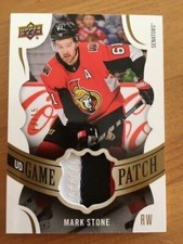 2018-19 Upper Deck Hockey Game Patch GJ-ST Mark Stone Serie 1 (13/15)
