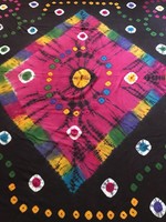 Indian 100% Cotton Double Size Multi Coloured Tie & Dye Print Bedspread / Throw Indian 100% Cotton Double Size Multi Coloured Tie & Dye Print Bedspread / Throw