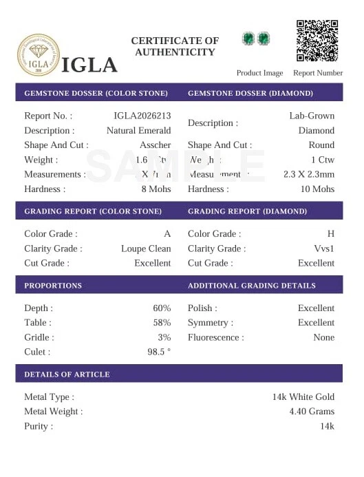 Anillo de compromiso de diamantes y peridoto natural de 1,5 quilates trilogía de oro blanco sólido de 14 k Foto 4 de 4