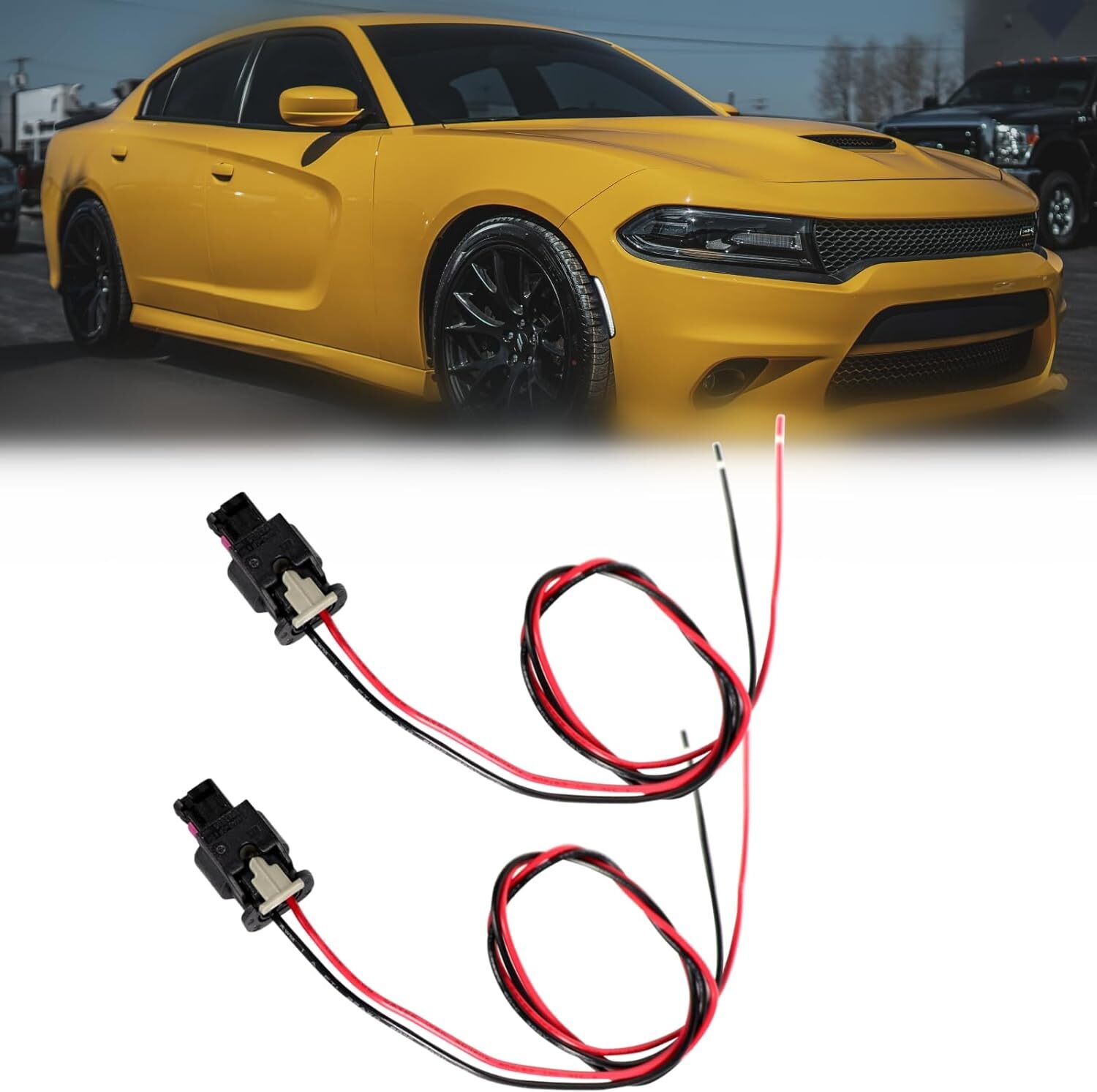 2×Side Marker Light Pigtail Connector Wires Harness for 2015-2023 Chrysler 300