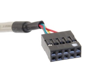 PS/2 Mini-Din 6Pin Female to 2x5 IDC Female Motherboard Header Adapter w/Bracket