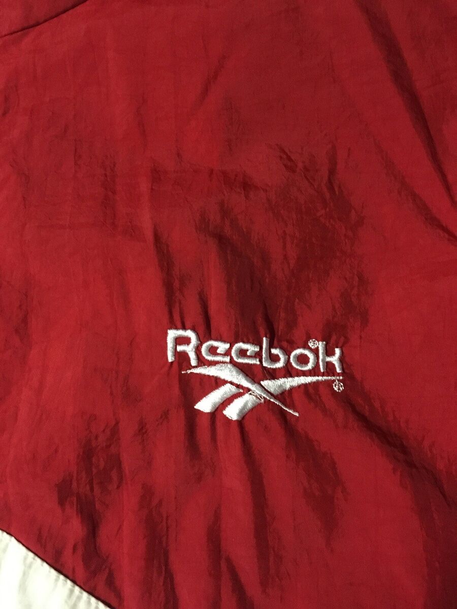 Vtg 90s Reebok Big Logo Jacket XL Track Gym Hip Hop Flag PE Vtg 90s Reebok Big Logo Jacket XL Track Gym Hip Hop Flag PE