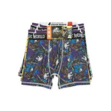 Jurassic World Boy's All Over Print Boxer Briefs Underwear, 4-Pack, XL