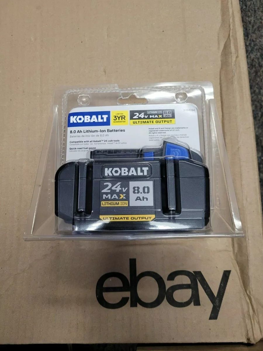 KOBALT KXB 824 03 24V MAX 8.0 AH ULTIMATE OUTPUT BATTERY 3764094 Same Day Ship