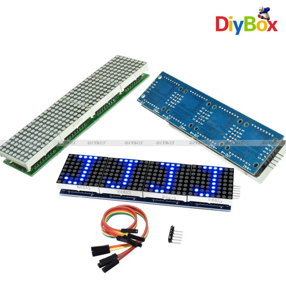 MAX7219 4 in 1 Display LED Blue Dot led Matrix MCU Control Module for Arduino - Image 3 of 4