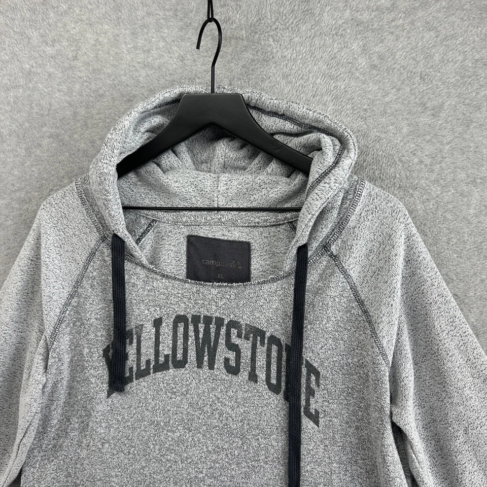Sudadera con Capucha Yellowstone Mujer Talla XL Gris Manga Larga Camp David Tejida Relajada Foto 4 de 4