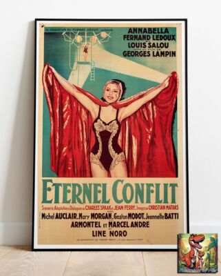 Eternal Conflict Französisch Georges Lampin Repro Filmposter ähnlich A1 36''x24''